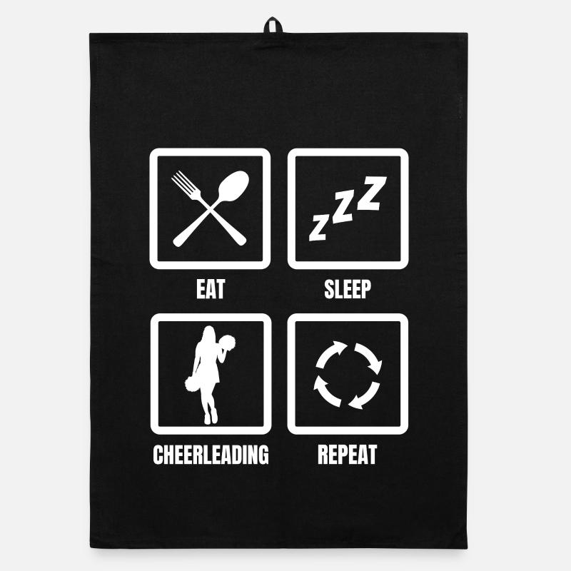 Manger dormir Cheerleading Répéter Torchon bio