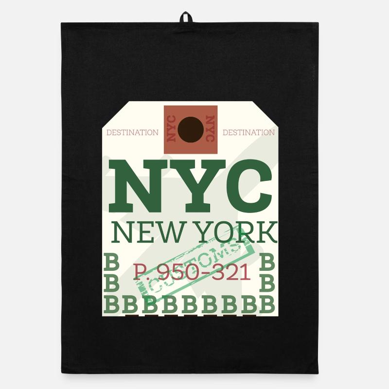 NYC Fetter Passstempel Organic Geschirrtuch