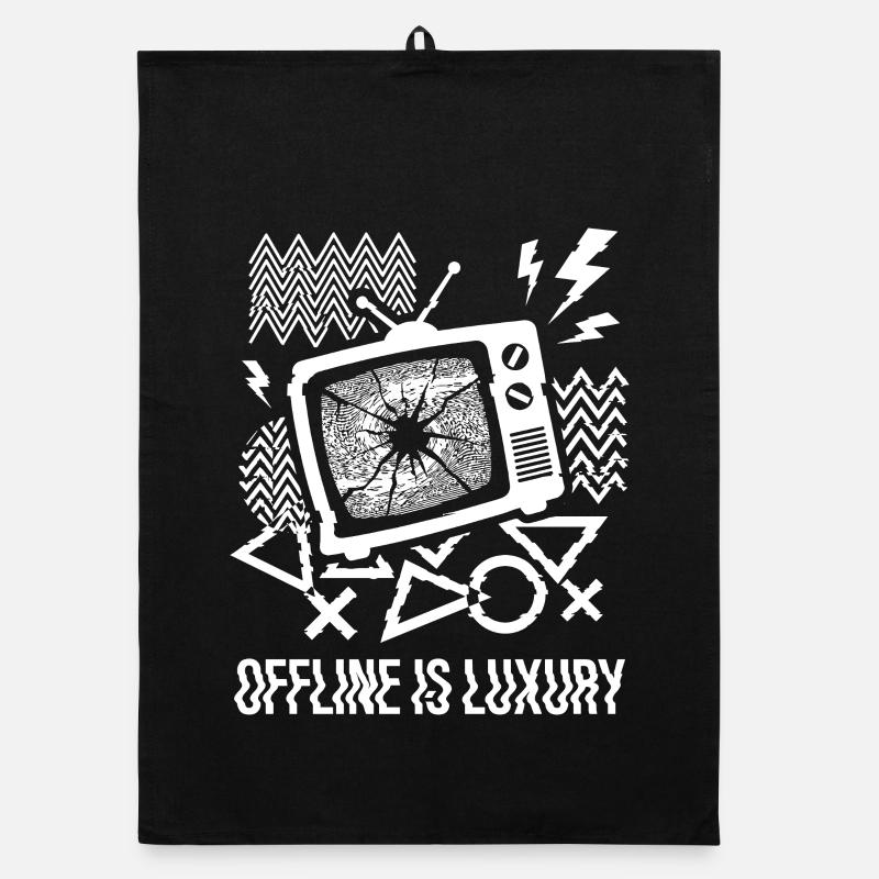 Offline Is Luxury Glitch TV Organic dish towel