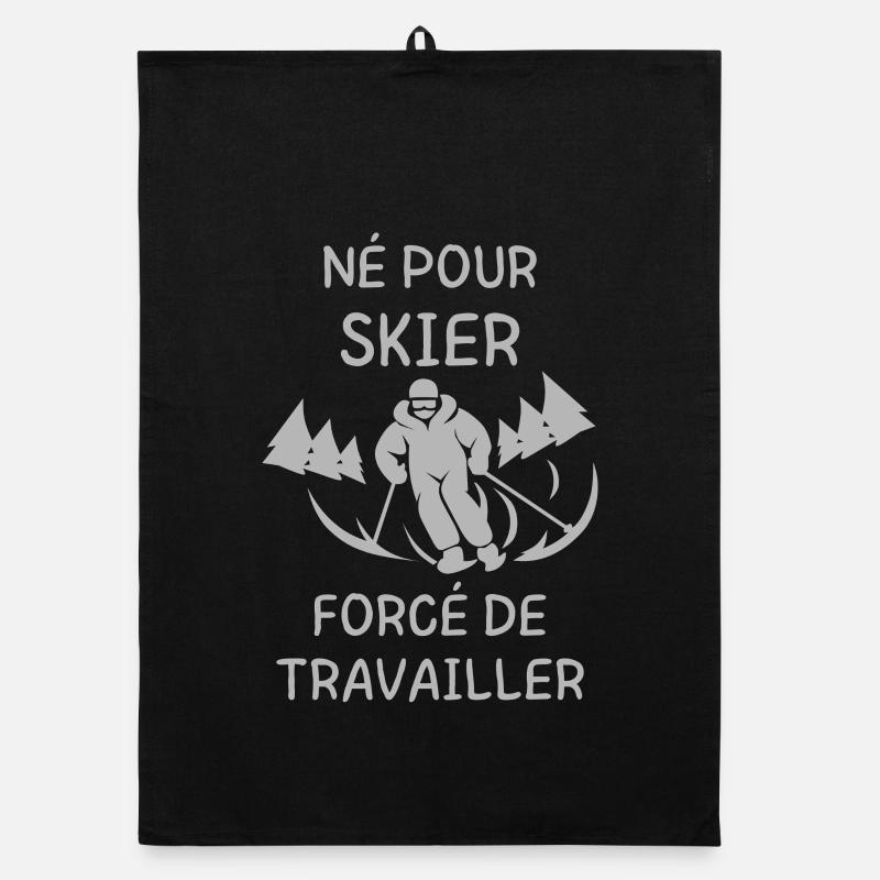 Né pour skier: forcé de travailler Torchon bio