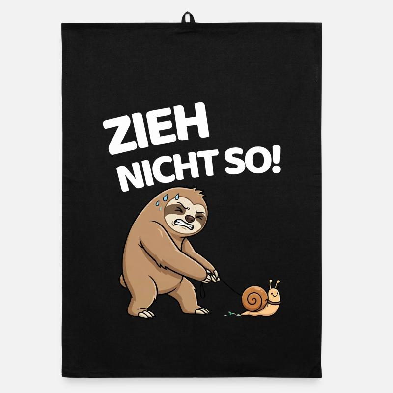 Don't pull so sloth with snail Organic dish towel