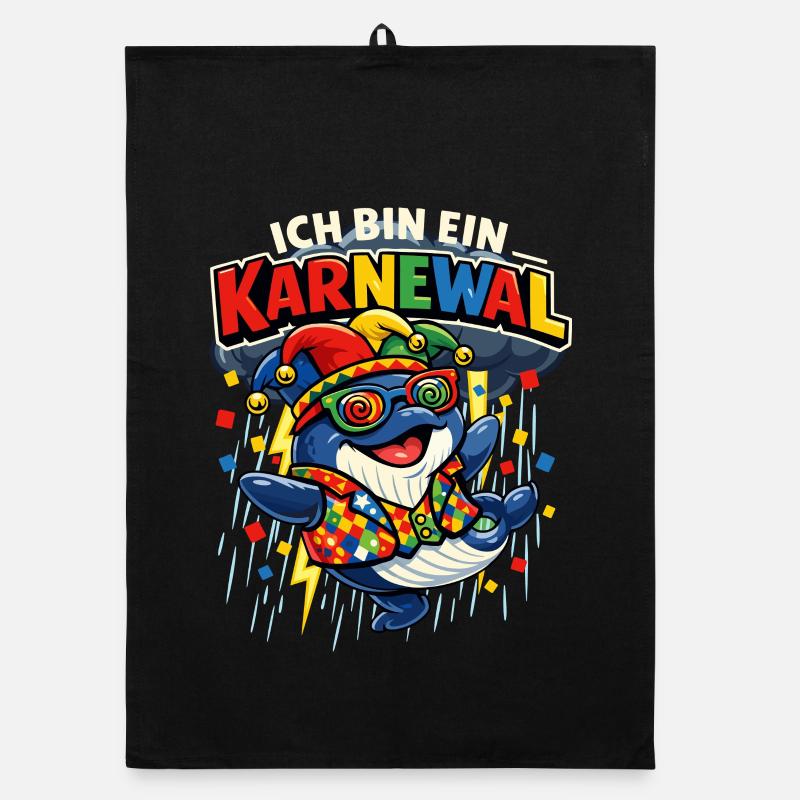 Carnaval, je suis une baleine de Karnewal Torchon bio
