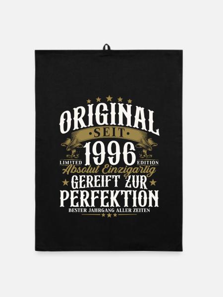 Original 1996 Jahrgang Vintage Geburtstag Geschenk - Organic Geschirrtuch - Schwarz