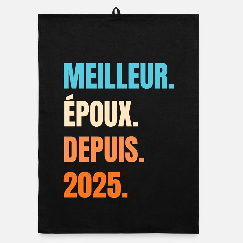 Bester Ehemann seit 2025 Geschenk-Ehemann Organic Geschirrtuch