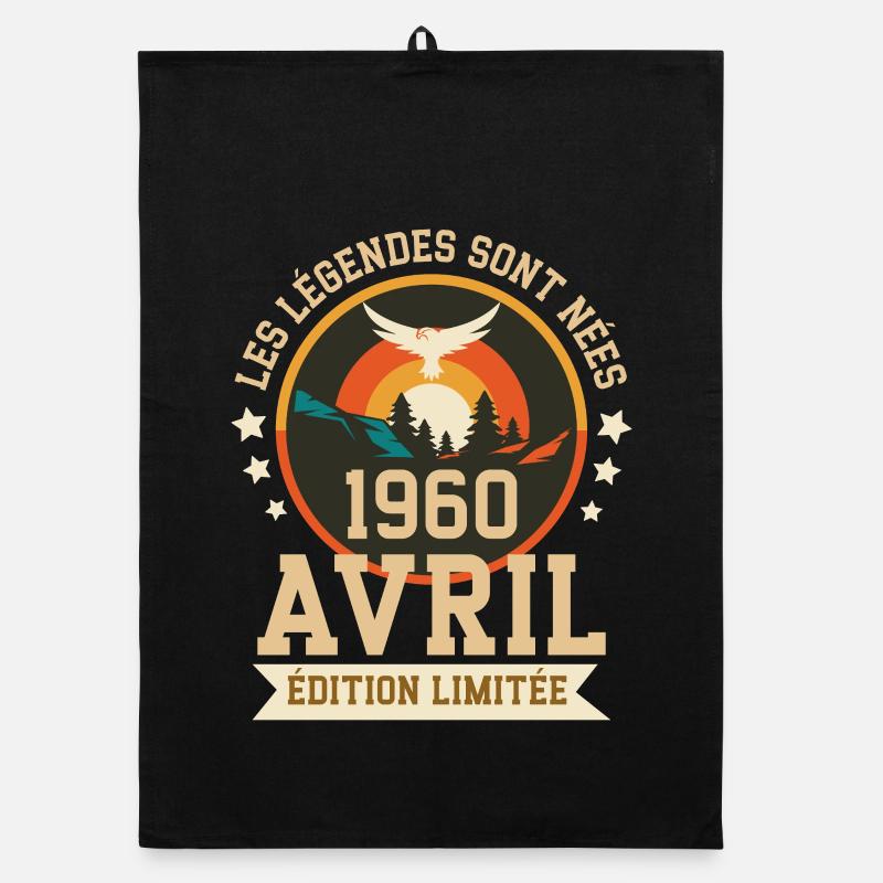 Légende Née Avril 1960 Édition Limitée Torchon bio