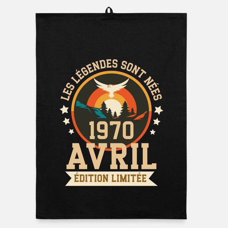 Légende Née Avril 1970 Édition Limitée Torchon bio