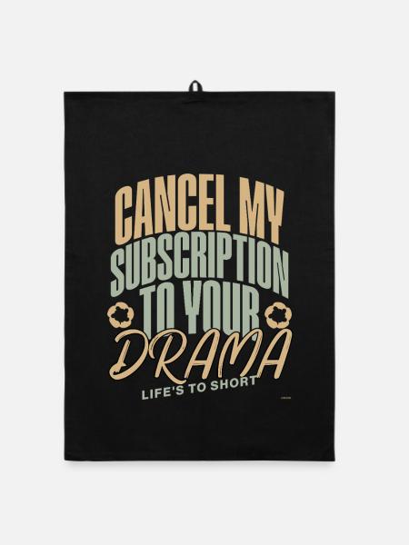 Drama-Typografie-Design abbrechen - Organic Geschirrtuch - Schwarz