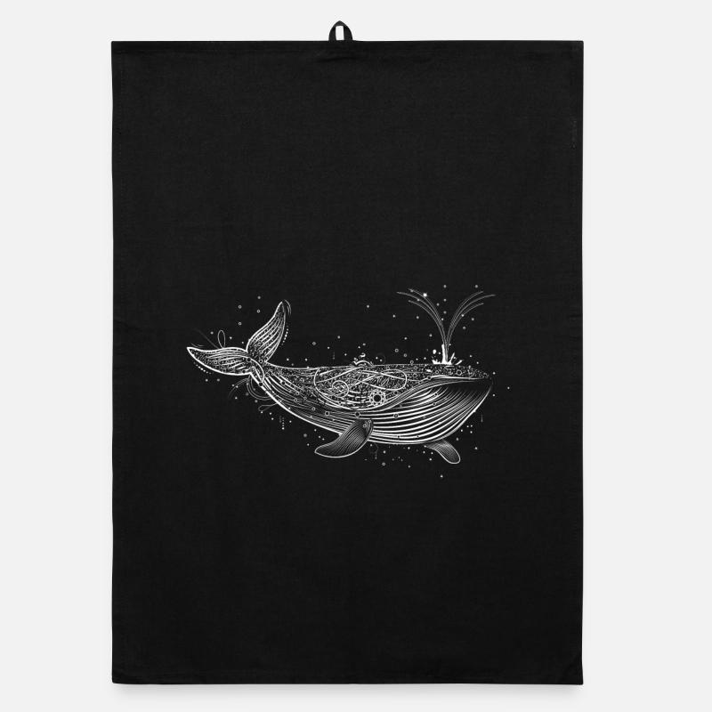 Une baleine blanche Torchon bio