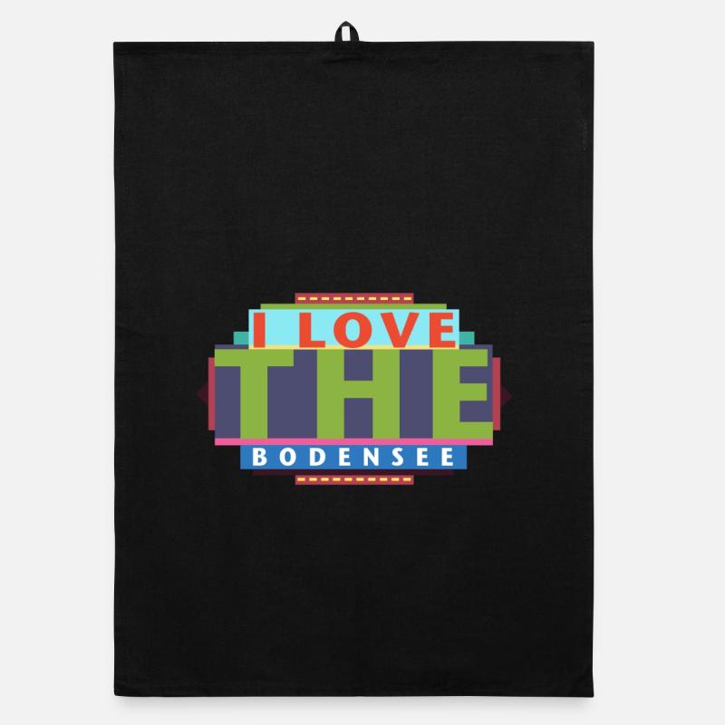 I Love The Bodensee Organic Geschirrtuch