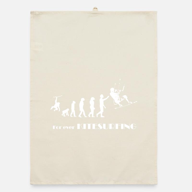 Evolution KITESURFING -SURFER KITESURFER Geschenk Organic Geschirrtuch