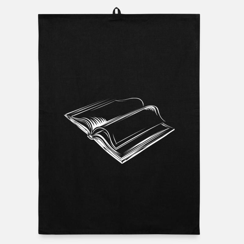 Buch book Bücher Lesen Leser Illustration Grafik Organic Geschirrtuch