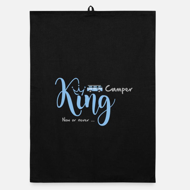 Camper King - Organic Geschirrtuch - Schwarz