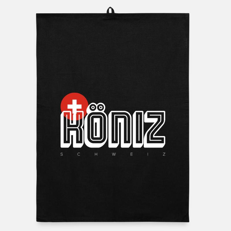 Swiss Bold Emblem Typografie Organic Geschirrtuch