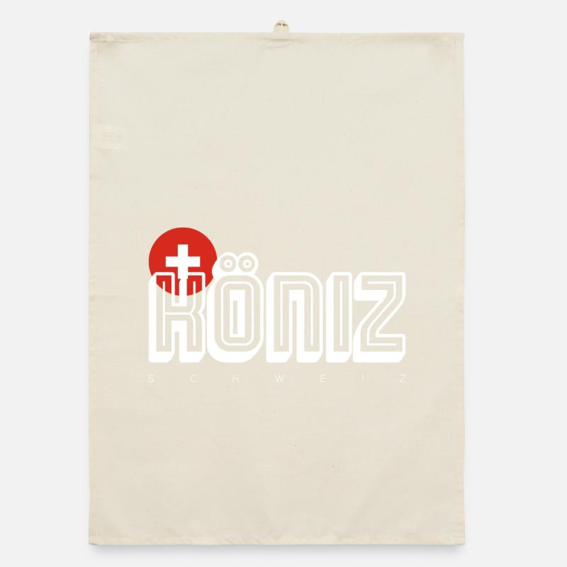 Swiss Bold Emblem Typography Organic dish towel