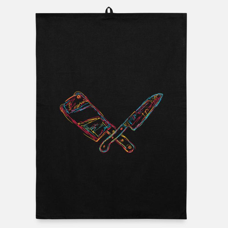 Retro Hackbeil Organic Geschirrtuch