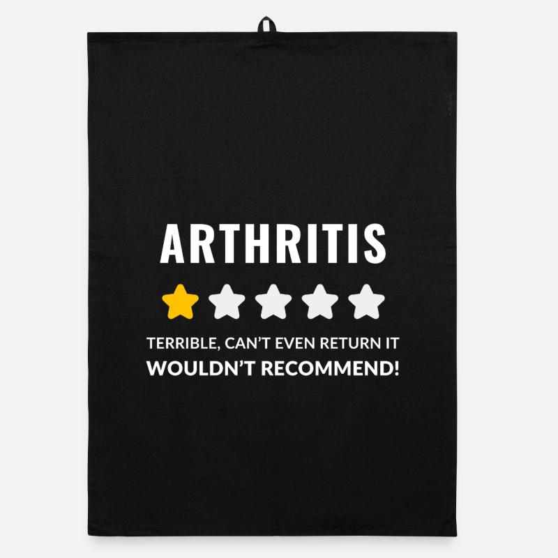 Conception typographique audacieuse pour la sensibilisation à l'arthrite Torchon bio