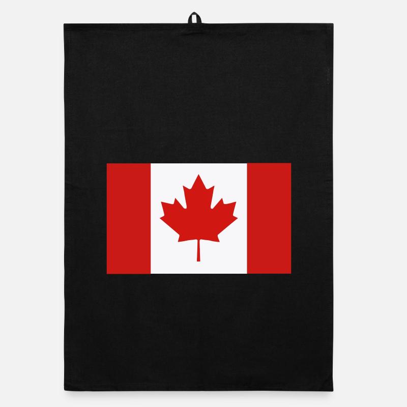Red Maple Leaf Canada Flag Organic dish towel