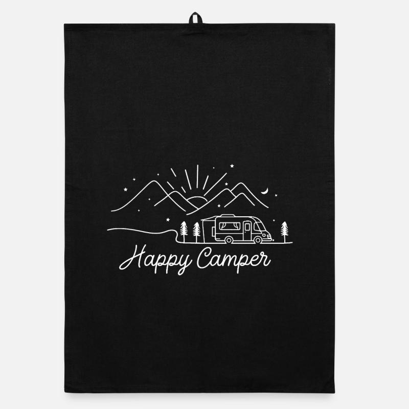 Camping Campfire Camper Outdoor Nature Mountains Organic dish towel