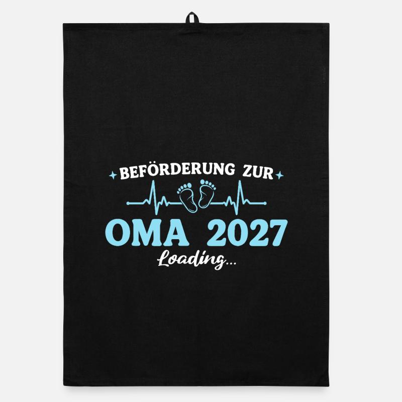 Oma 2027 Beförderung Großmutter Geschenk Organic Geschirrtuch