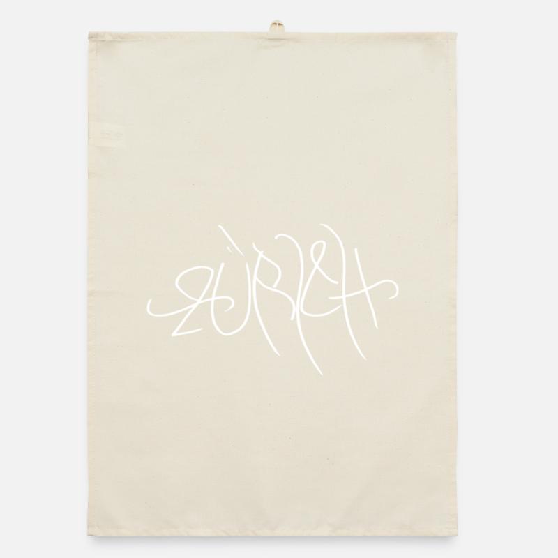 Lettrage Graffiti Zprich Torchon bio