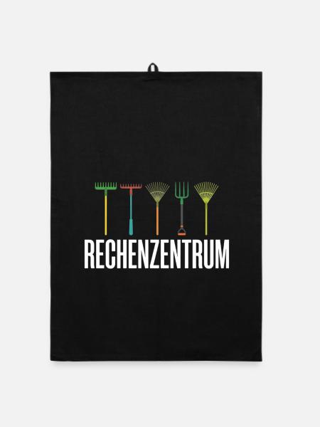 Rechenzentrum Gärtner Garten Gartenarbeit - Organic Geschirrtuch - Schwarz - Vorne
