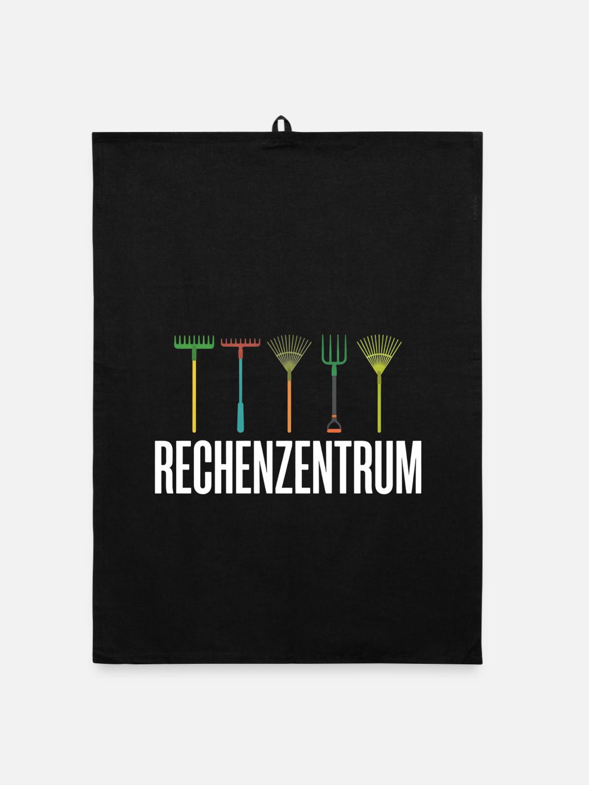 Rechenzentrum Gärtner Garten Gartenarbeit - Organic Geschirrtuch - Schwarz - Vorne
