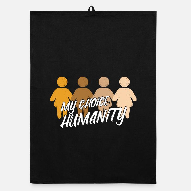 Humanity Freedom Love Peace Statement Organic dish towel