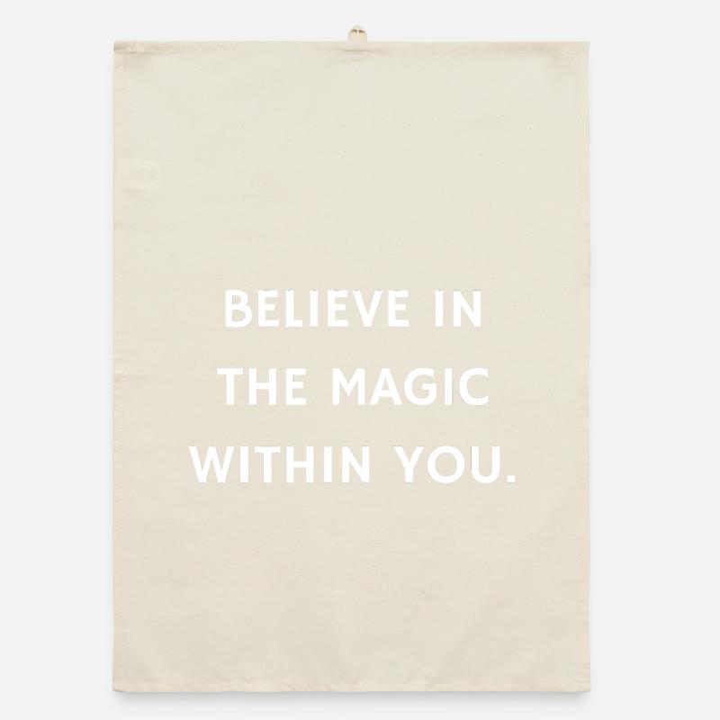 Empowering Inner Magic Typography Design Organic dish towel