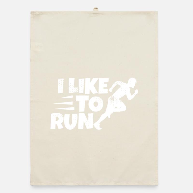 Witziger Läufer Spruch Organic Geschirrtuch