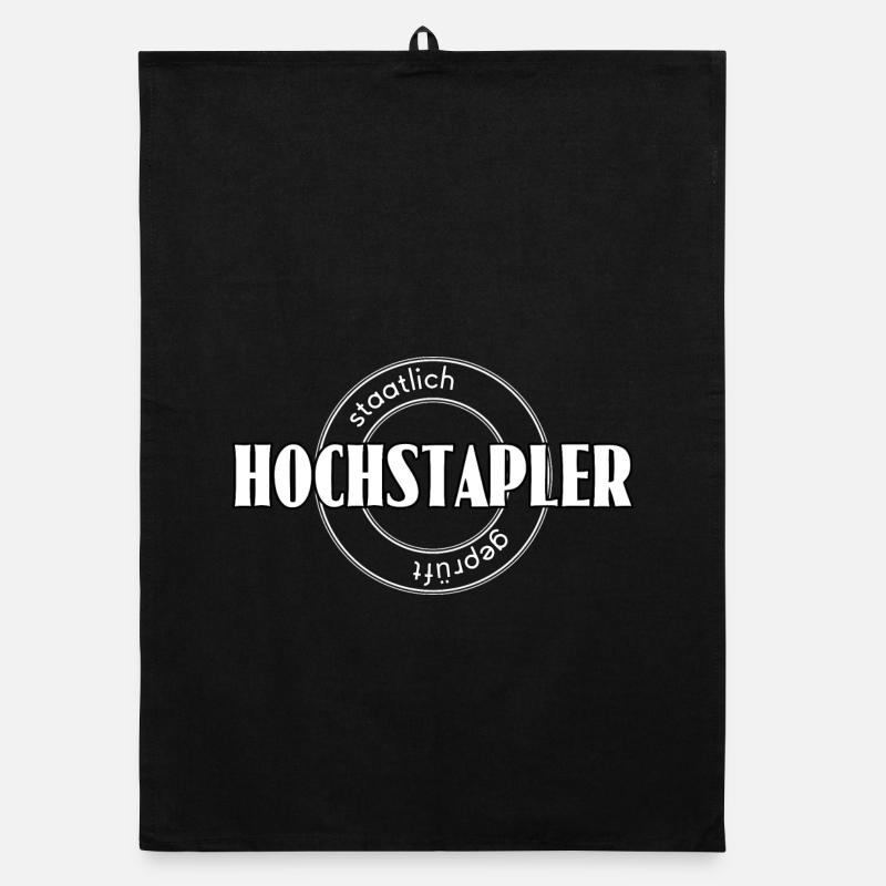 Hochstapler - Organic Geschirrtuch - Schwarz