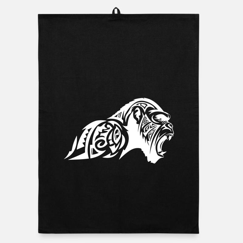 Gorilla Beast Tribal Organic Geschirrtuch