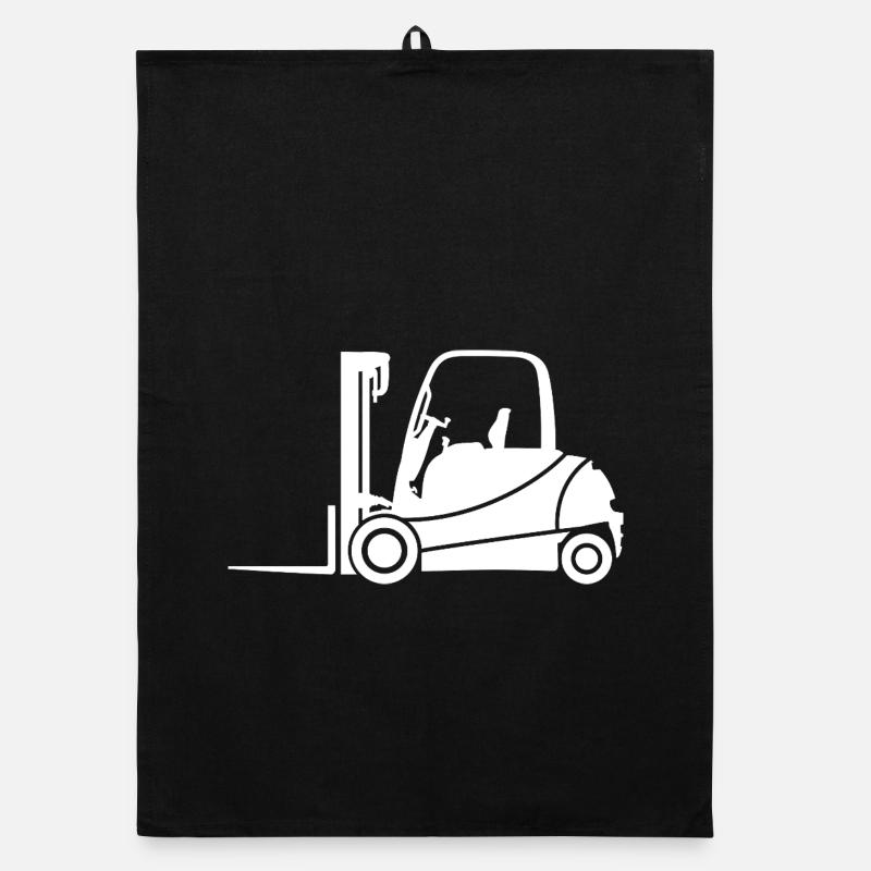 Gabelstapler Silhouette: Transport & Staplerfahrer Organic Geschirrtuch
