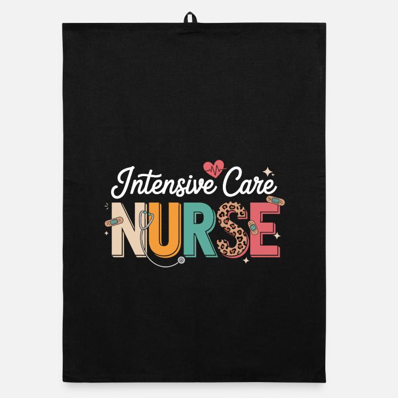Intensive Care Nurse Farbenfroh Organic Geschirrtuch