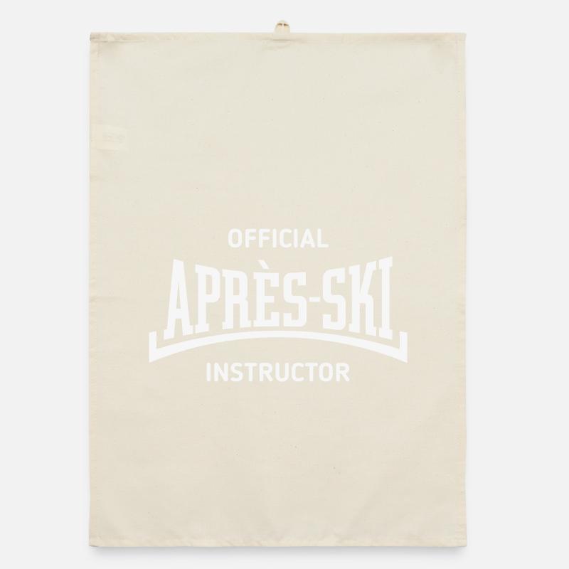 Official Après-Ski Instructor (Concave / White) Organic dish towel