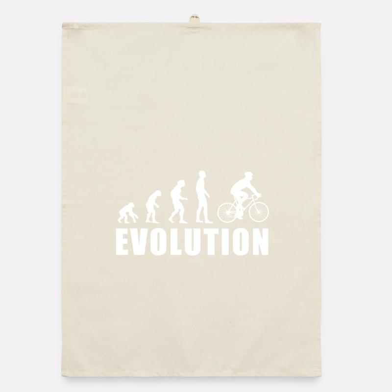 EVOLUTION Cycliste Cycliste Vélo Cadeau Torchon bio