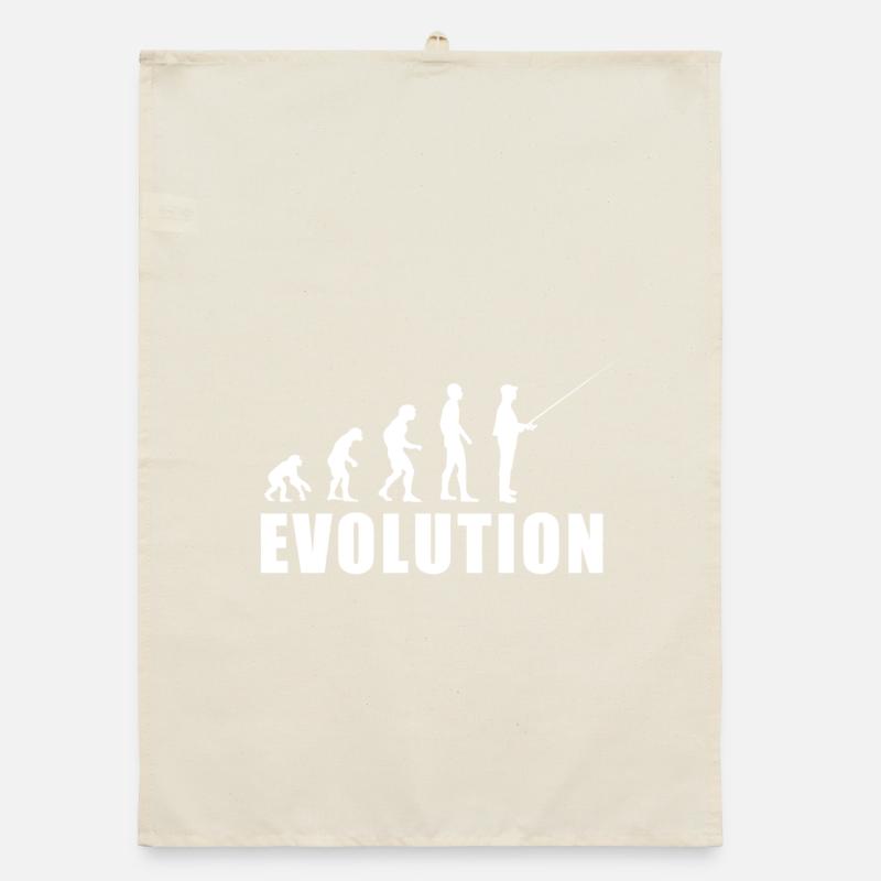EVOLUTION Fischer Angler Geschenk Organic Geschirrtuch