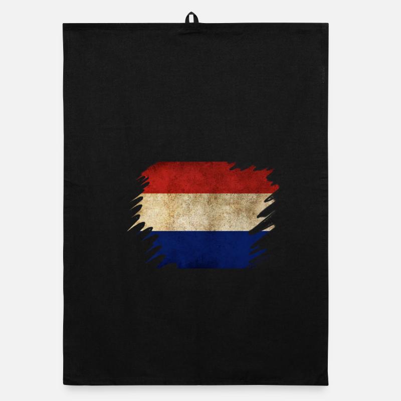 Conception du drapeau néerlandais Grunge Torchon bio