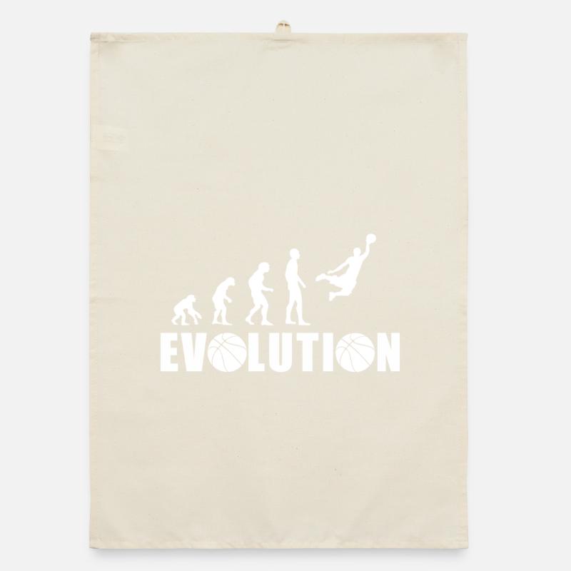 EVOLUTION BASKET Geschenk Basketball Organic Geschirrtuch
