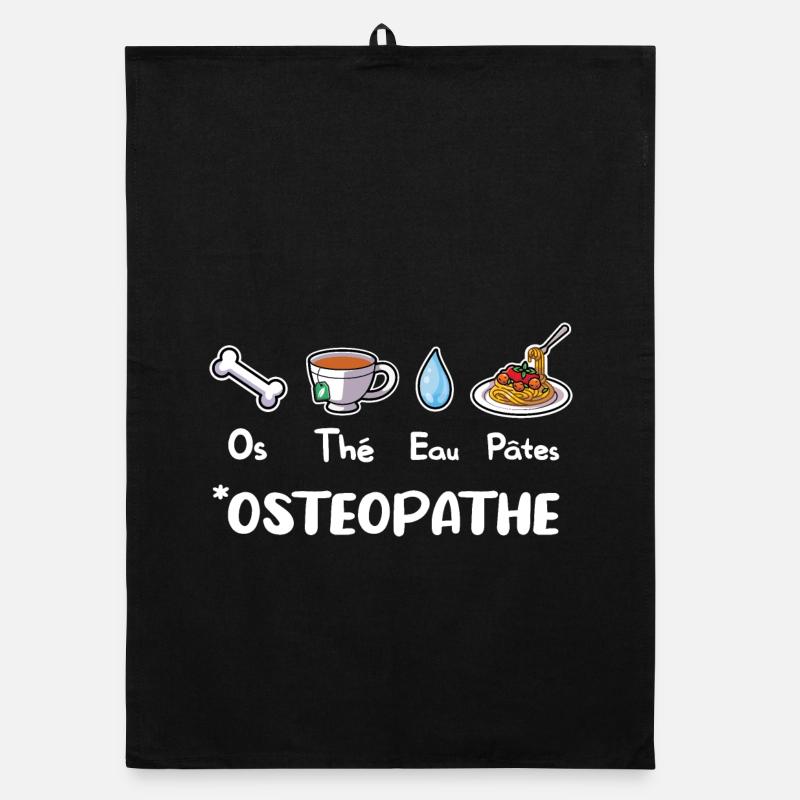Ostéopathe Humour Cadeau Ostéo Kinésithérapeute Torchon bio