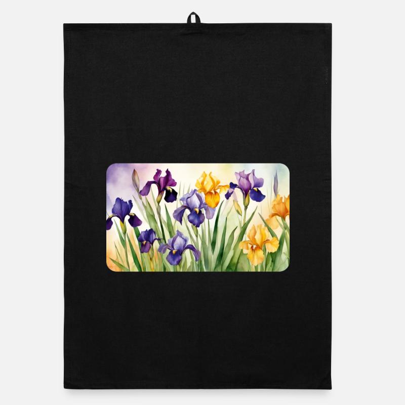 Iris Romantiques - Aquarelles Torchon bio