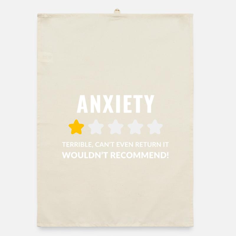 Conception expressive de sensibilisation à l'anxiété Torchon bio