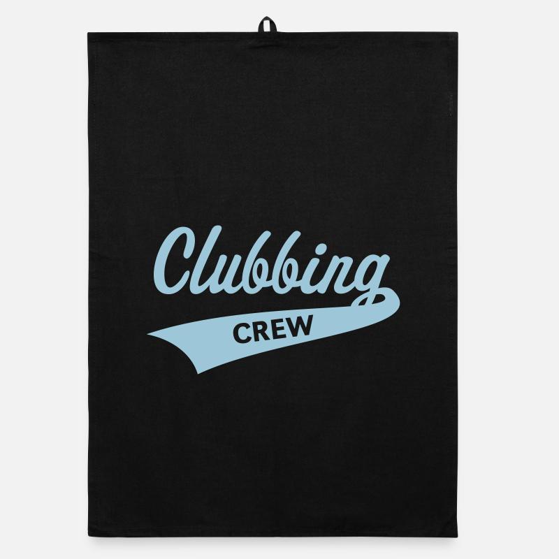 Clubbing Crew (Party / Feiern / Tanzen / Skyblue) Organic Geschirrtuch