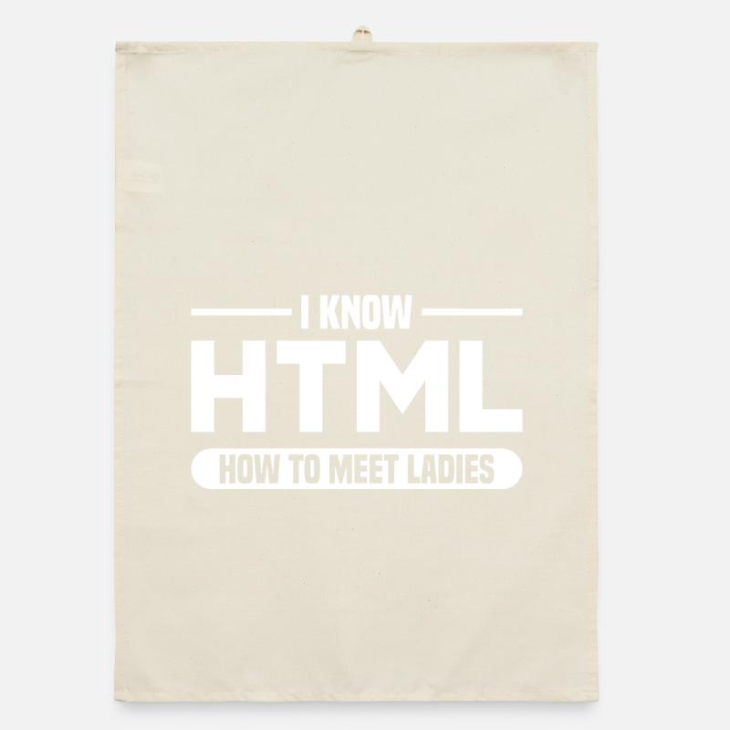 HTML Humor Code Programmer Saying Organic dish towel