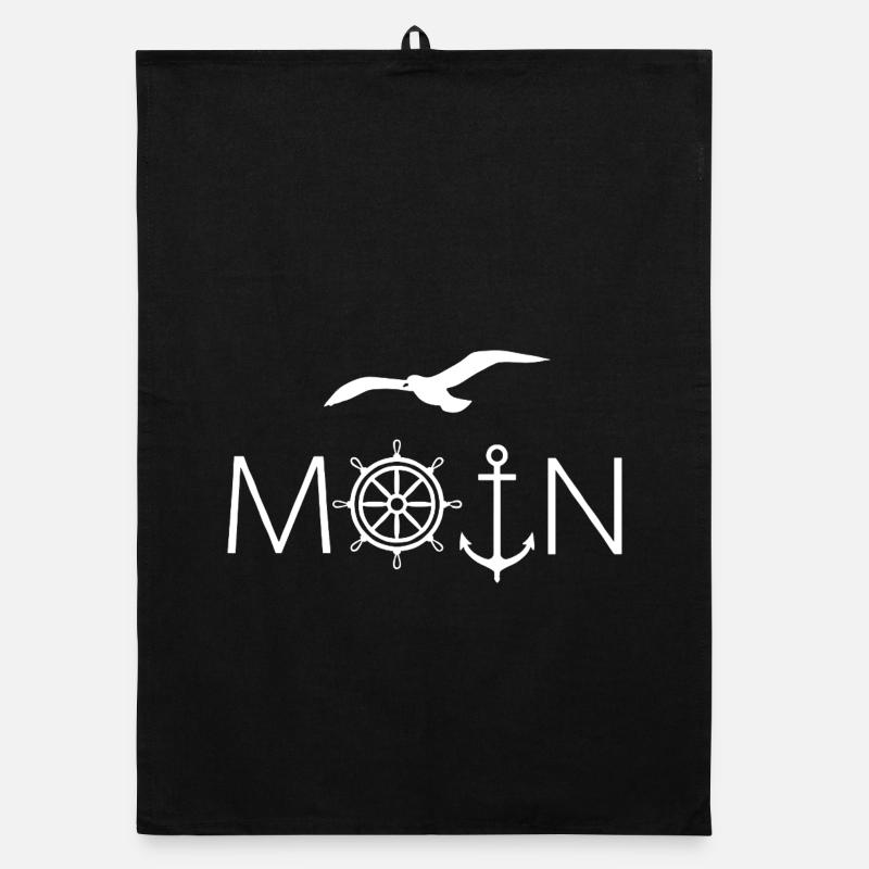 Moin Küstenkind – Maritimes Design mit Anker Organic Geschirrtuch