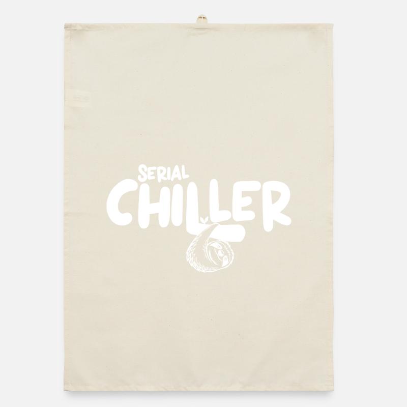 Süßes Lazy Vibes Tee – Geschenk Idee Serialchiller Organic Geschirrtuch