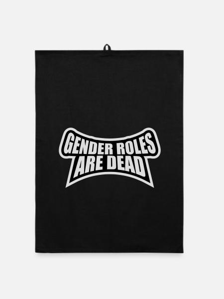 Gender Roles Are Dead Statement Freiheit Spruch - Organic Geschirrtuch - Schwarz - Vorne