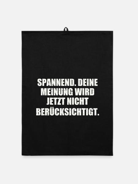 Sarkasmus Geschenkidee - Organic Geschirrtuch - Schwarz