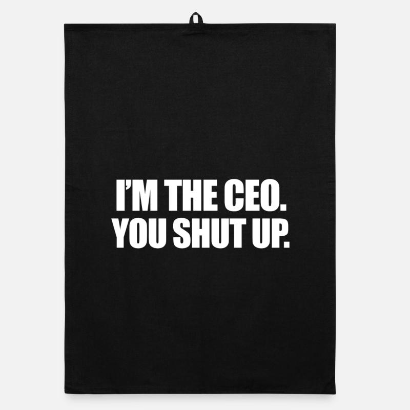 I´m the ceo - Organic Geschirrtuch - Schwarz