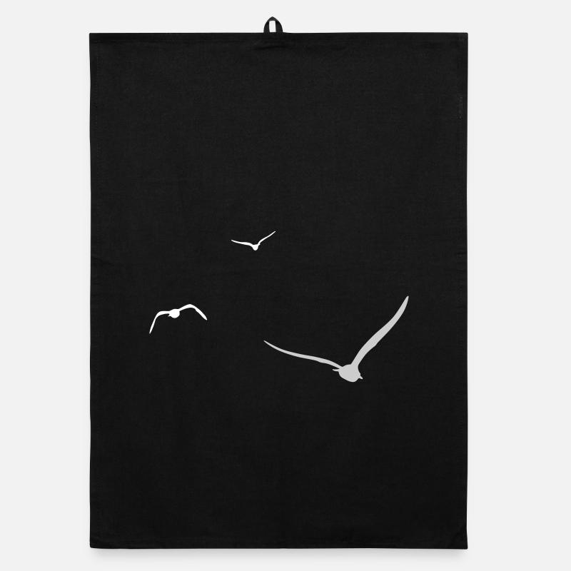 Three Seagulls | Seagull | Colors adjustable Organic dish towel