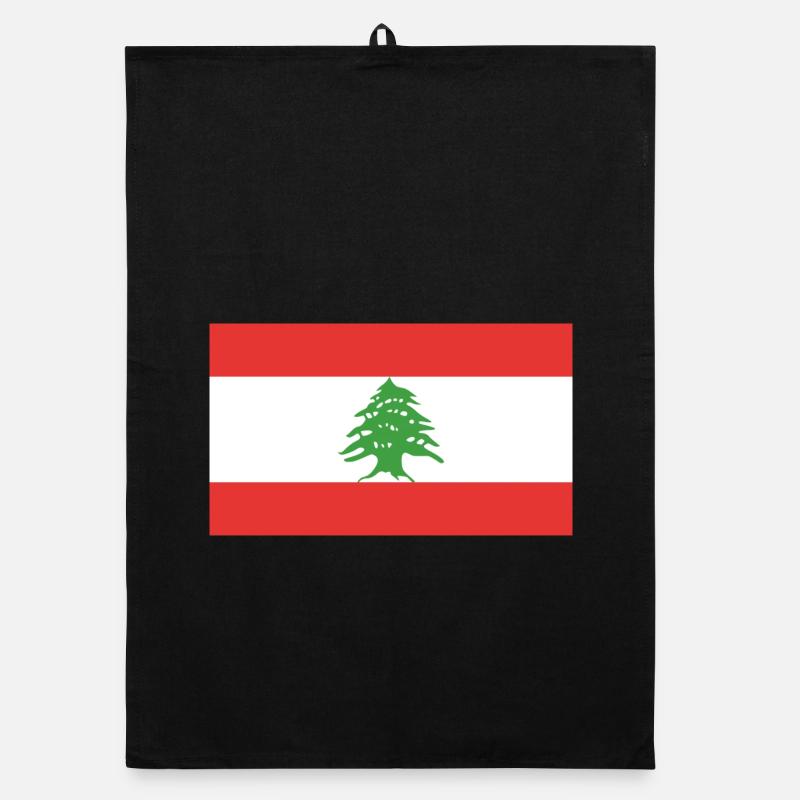 Libanon Flagge Organic Geschirrtuch